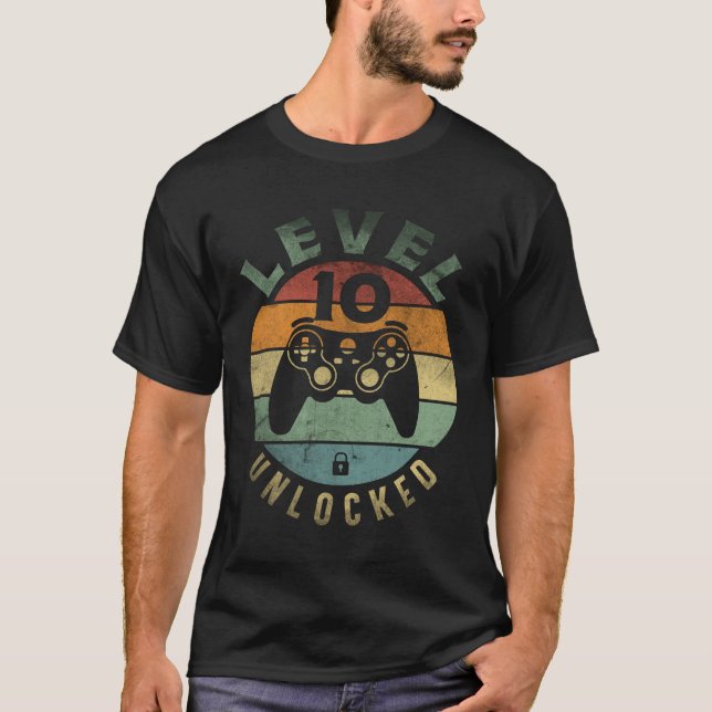 Lättolåst 10-tums bildspel 10:e födelsedagen t shirt (Framsida)