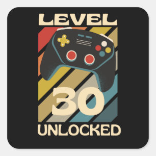 Lättolåst 30-spel fyrkantigt klistermärke