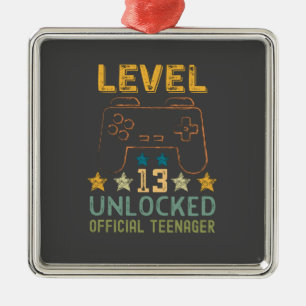 Lättolåsta officiell 13-spelare med roliga spel julgransprydnad metall