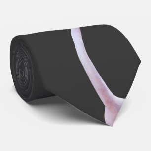 Lättretlig FlamingoTie (mörka grå färg) Slips