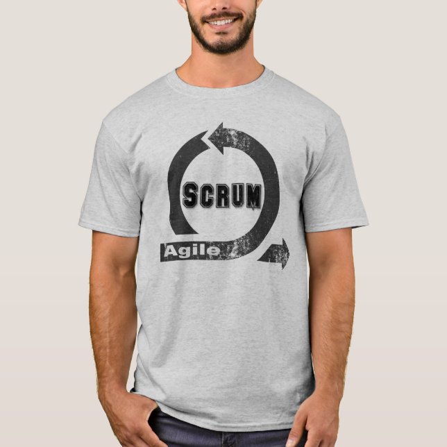 Lättrörlig Scrumvintage/Retro stil Tee (Framsida)
