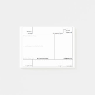 Lättrörligt planera för Scrumberättelse bistår den Post-it Block