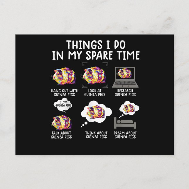 Lättsinnig Guinea Gris Sak jag gör på min lediga t Vykort (Framsida)