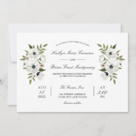 Lättsinnig inbjudan till Blommigt bröllop