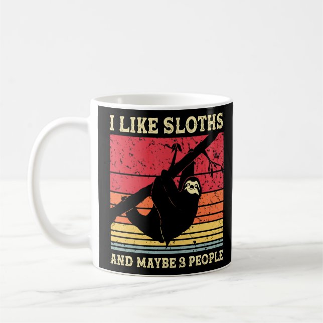 Lättsinnig Sloth Manar Women Kids Introvert Kaffemugg (Vänster)