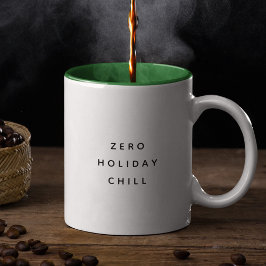 Lättsint jul-Älskare-minimal-typografi Två-Tonad Mugg
