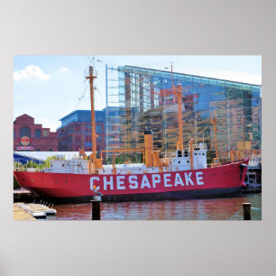 Lättskeppschesapeake (och National Aquarium) Poster
