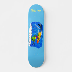 Lättskrämd nacke-ödla surfing tecknad mini skateboard bräda 18,5 cm