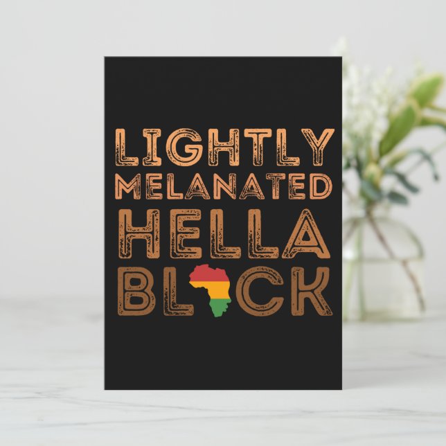 Lättsmält Hella Black History African Julkort (Stående Fram)