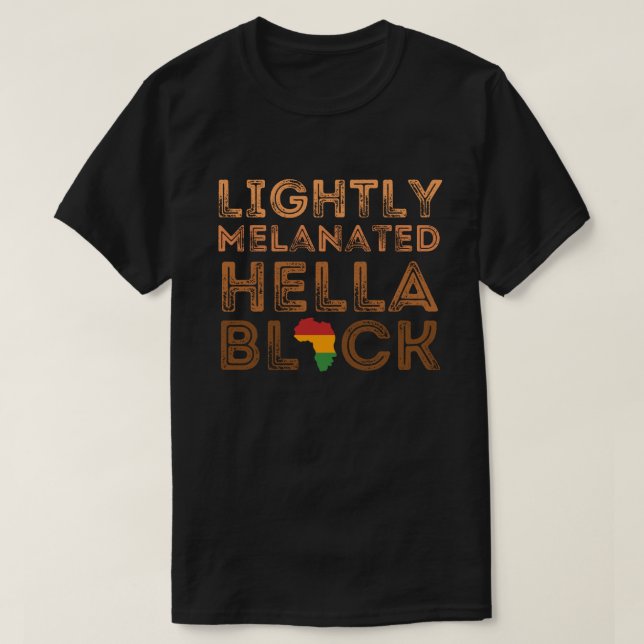 Lättsmält Hella Black History African T Shirt (Design framsida)