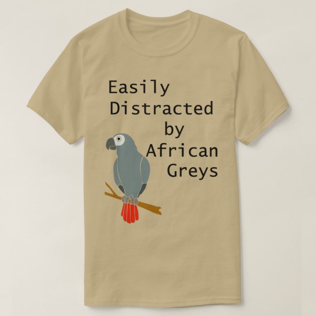 Lättspridd av African Grått Parrots Tropik A T Shirt (Design framsida)