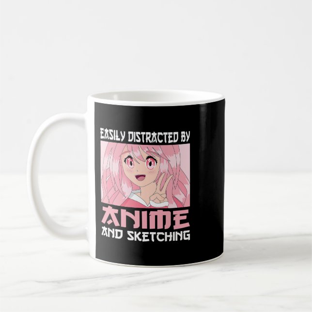 Lättspridd av animerad och skissande japansk kaffemugg (Vänster)