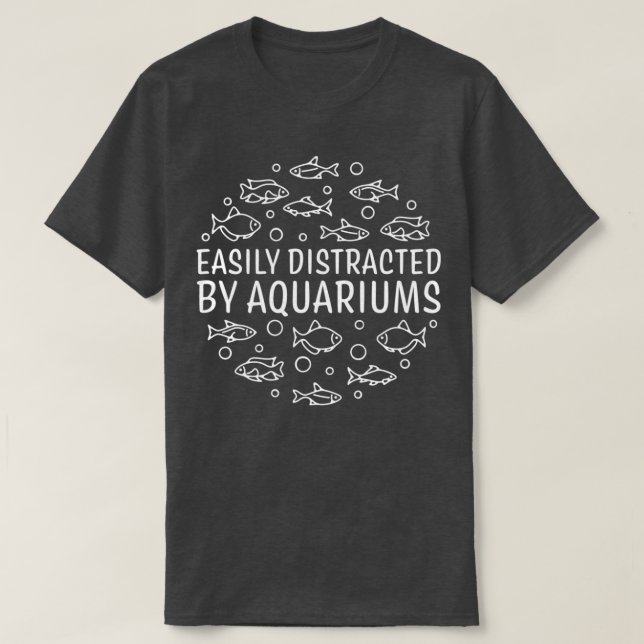 Lättspridd av Aquariums Rundutformning T Shirt (Design framsida)