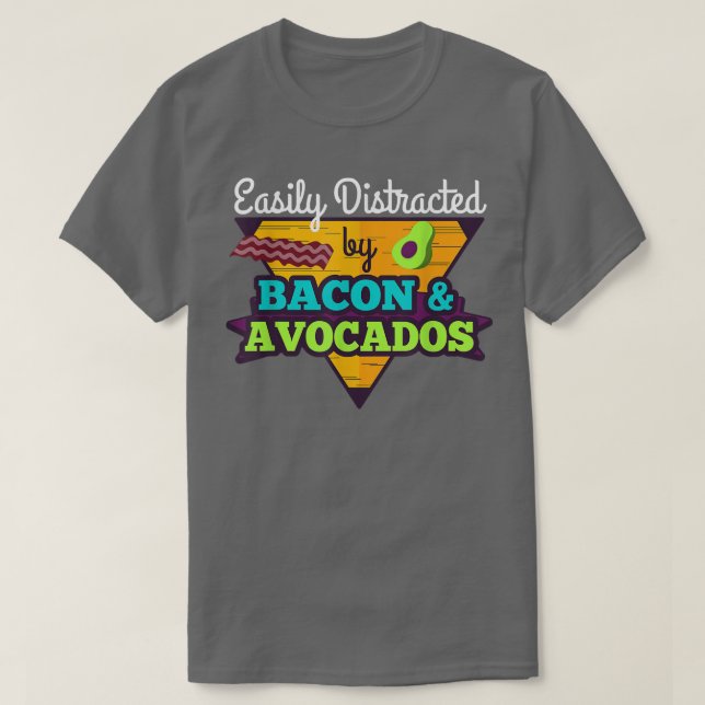 Lättspridd av Avocados och Bacon Keto Diet T Shirt (Design framsida)