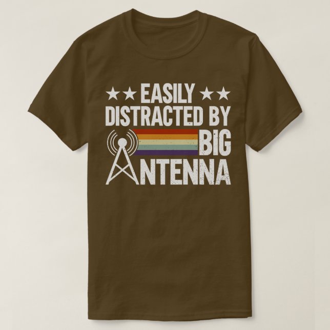 Lättspridd av Big Antenna Ham Radio O T Shirt (Design framsida)