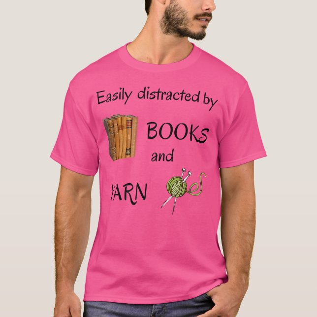 Lättspridd av Bokar och garn - Bok Älskare K T Shirt (Framsida)
