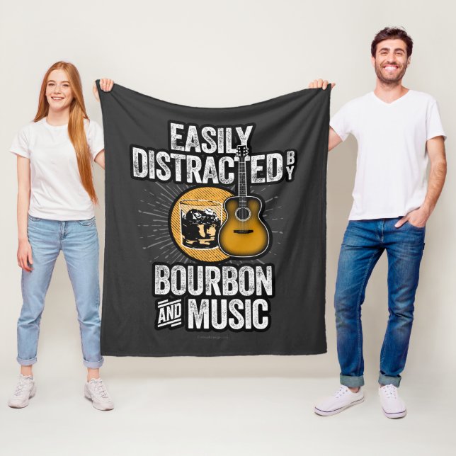 Lättspridd av Bourbon och Music Ull Blan Fleecefilt (På plats)