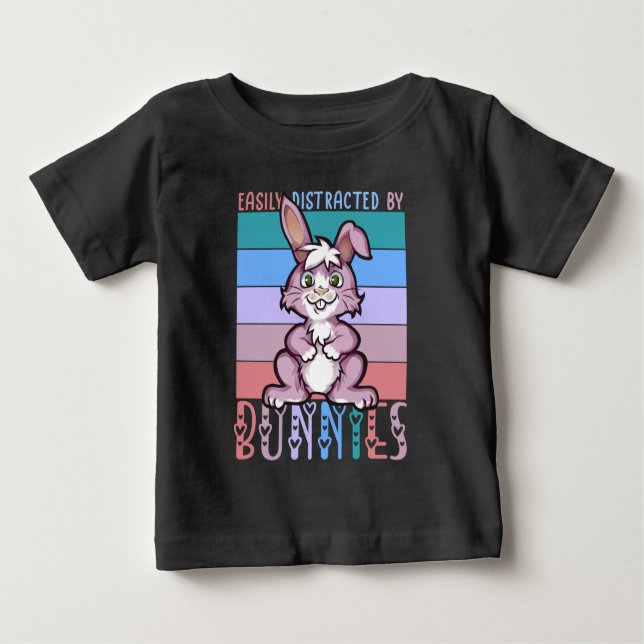 Lättspridd av Bunnies Cute Bunny Älskare T Shirt (Framsida)