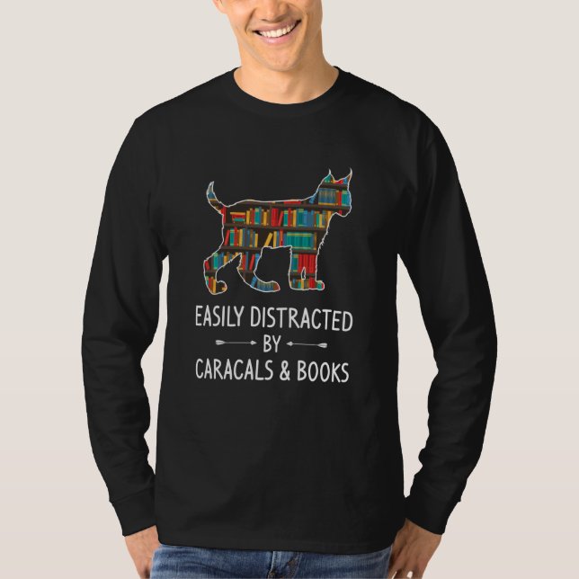 Lättspridd av Caracals & Bokar Älskare Cat K T Shirt (Framsida)