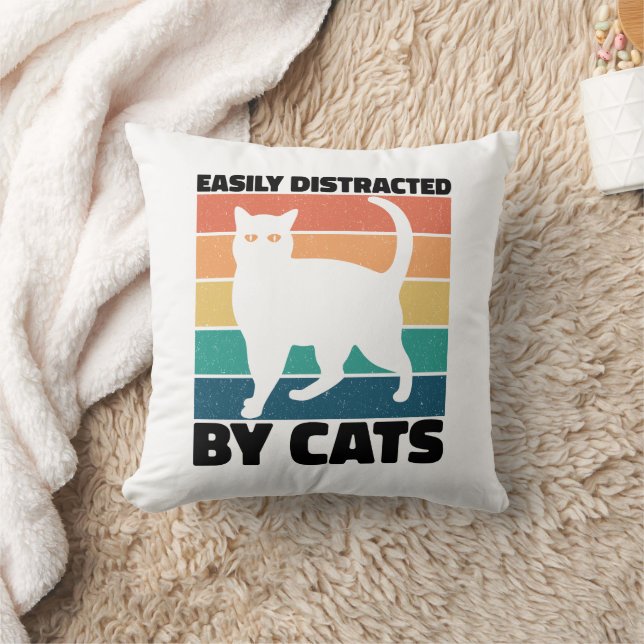 Lättspridd av Cats kattunge kawaii Funny Cat Kudde (Filt)