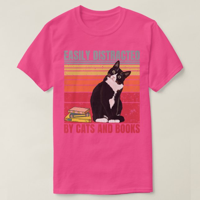 Lättspridd av Cats och Bokar Funny Cat & Bo T Shirt (Design framsida)