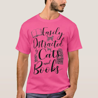 Lättspridd av Cats och Bokar Reader Älskare G T Shirt
