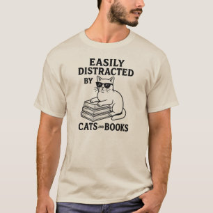 Lättspridd av Cats och Bokar T-Shirt