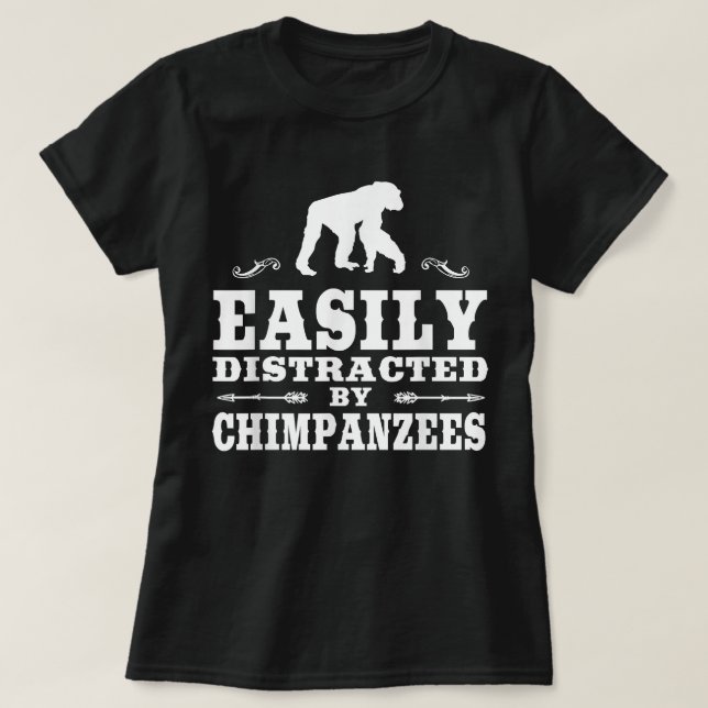 Lättspridd av Chimpanzees Funny Chimpanzee T Shirt (Design framsida)