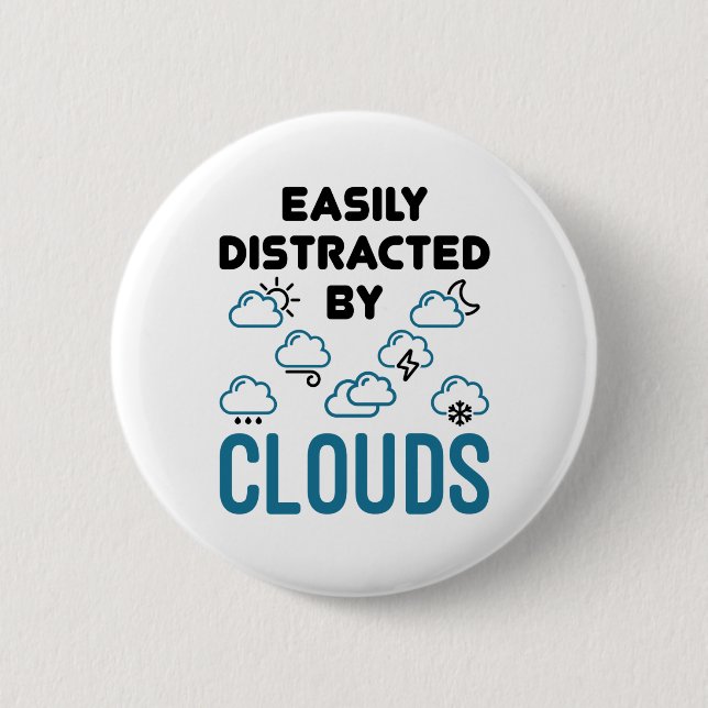 Lättspridd av Cloud Meteorology Weather Knapp (Framsida)