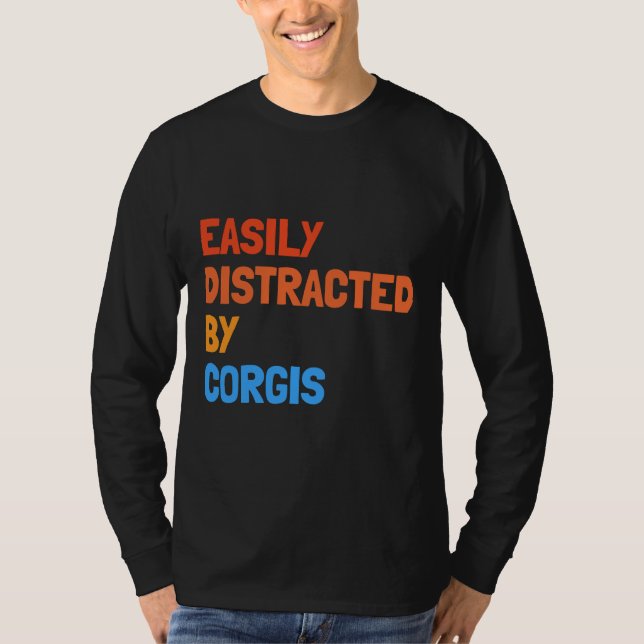 Lättspridd av Corgis Rolig hund T Shirt (Framsida)