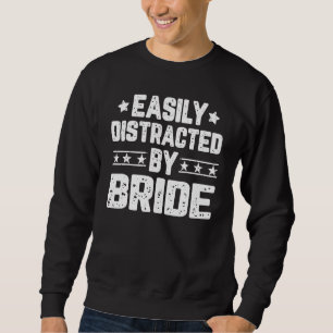 Lättspridd av den gifta Möhippan Bride Bröllop Lång Ärmad Tröja