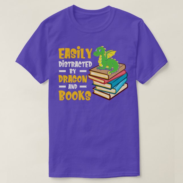 Lättspridd av drakmer och Bokar Bok NERD T Shirt (Design framsida)