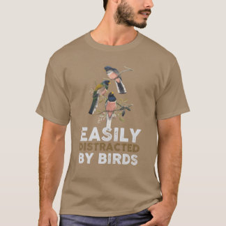 Lättspridd av fågel Bird Älskare retro-boy för T Shirt