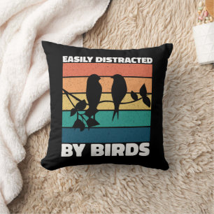 Lättspridd av fågel Cute Bird Owner Funny Kudde