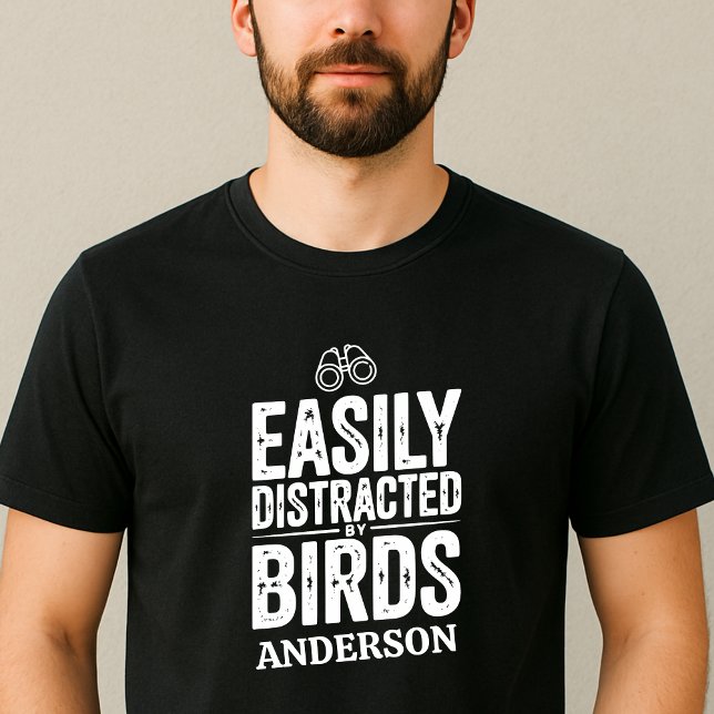 Lättspridd av fågelgåva till Bird Watcher T Shirt (Easily Distracted by Birds Gift for Bird Watcher T-Shirt)