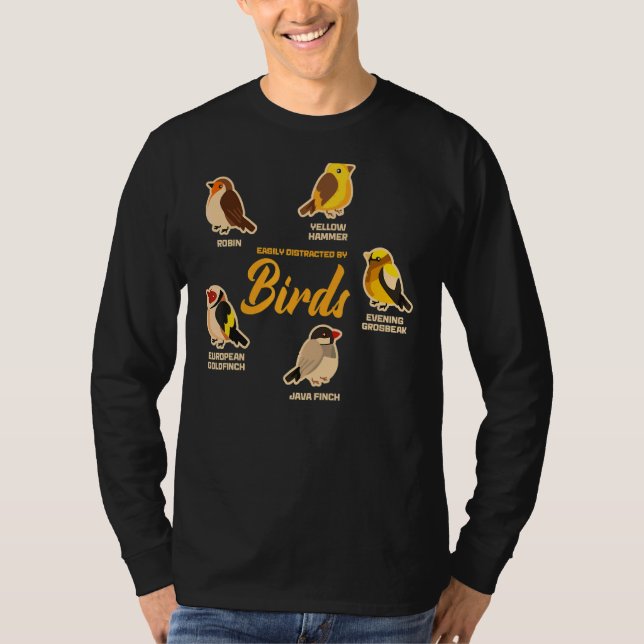 Lättspridd av fåglar Cute Bird 1 T Shirt (Framsida)