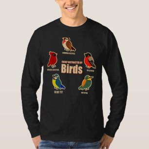 Lättspridd av fåglar Cute Bird 4 T Shirt