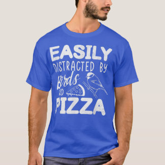 Lättspridd av fåglar och Pizza Fast Food BIR T Shirt