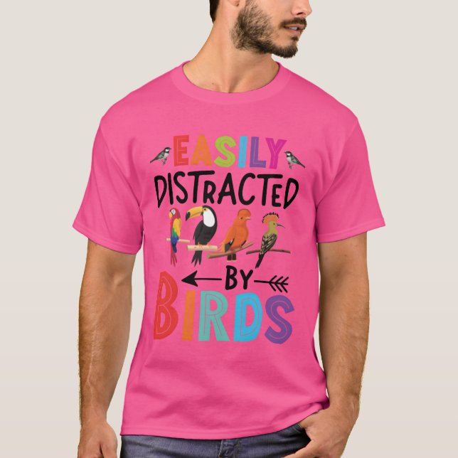 Lättspridd av fåglars fina färgstarka födelse t shirt (Framsida)