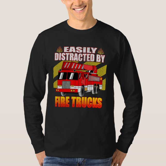 Lättspridd av Fire Lastbilar T Shirt (Framsida)