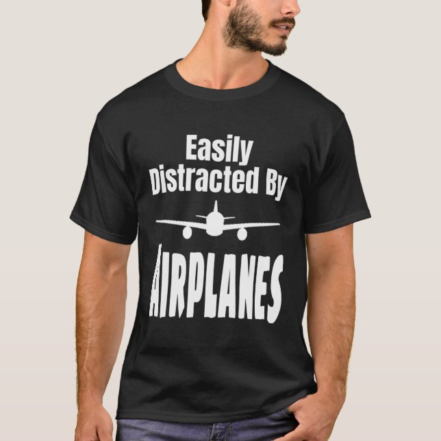 Lättspridd av flygplanen Pilot Aviation Pil T Shirt (Framsida)