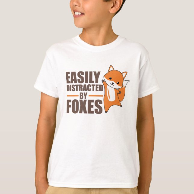 Lättspridd av Foxes Cute Fox-luddig T Shirt (Framsida)