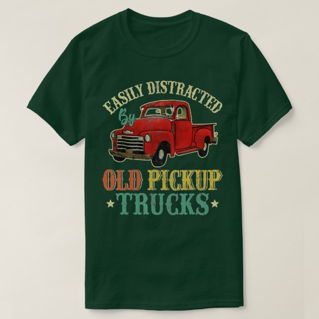 Lättspridd av gamla Pickupa Lastbilar Funny Lastbi T Shirt (Design framsida)