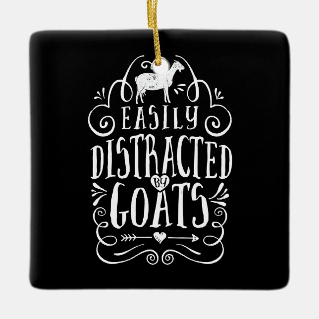 Lättspridd av gåvor från get Funny Goat Älskare Julgransprydnad Keramik (Framsida)