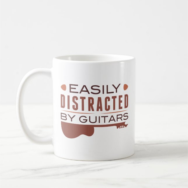 Lättspridd av gitarrer kaffemugg (Vänster)