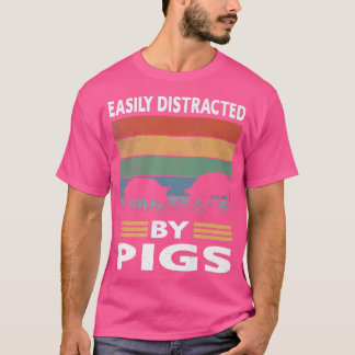 Lättspridd av Grisar Funny Farm Gris Premium12 T Shirt