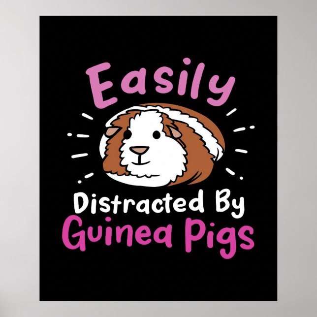 Lättspridd av Guinea Grisar | Cute Djurälskare Poster (Framsidan)