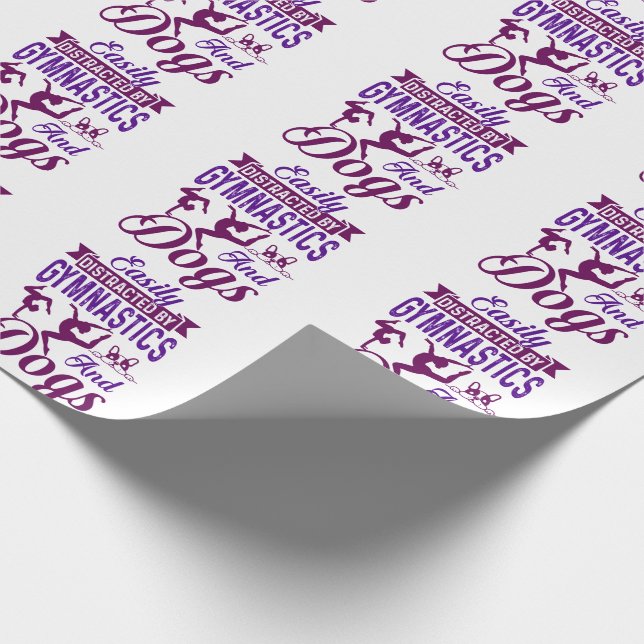 Lättspridd av gymnastika och Hundar Presentpapper (Hörn)