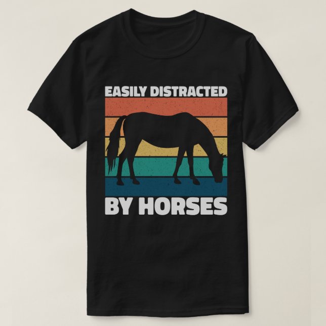 Lättspridd av Horses Älskare Cute Pony Funny T Shirt (Design framsida)