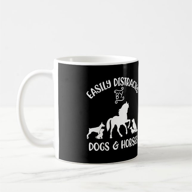 Lättspridd av Hundar och hästar Women Horse G Kaffemugg (Vänster)
